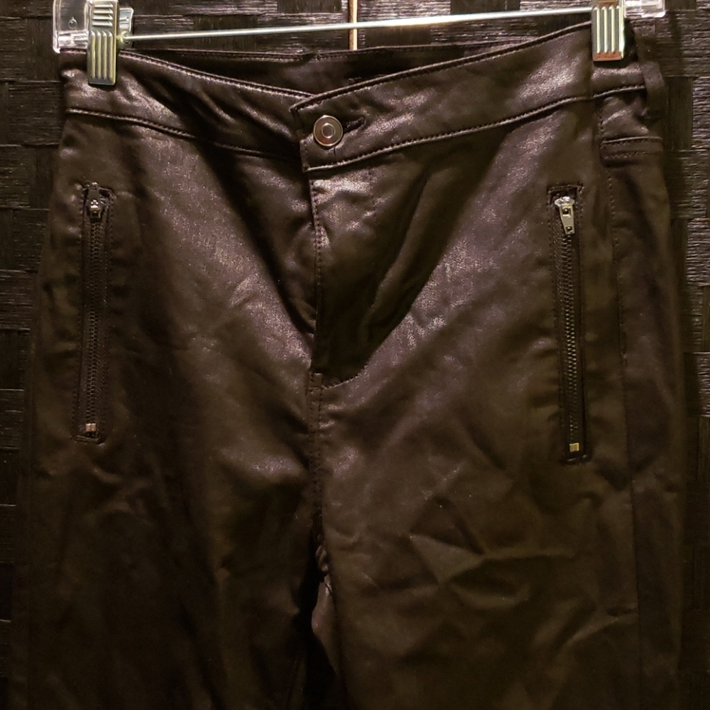 Forever21 Blk coated skinny jeans
